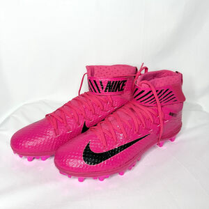 Men's Nike Lunar Beast Football Cleats Pink Black Size 13 Special Edition NEW